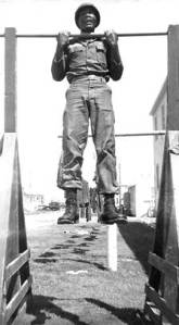 Bennie Charles in paratrooper training. Charles befriended Elvis Presley during basic training in Ft. Hood in 1958. 